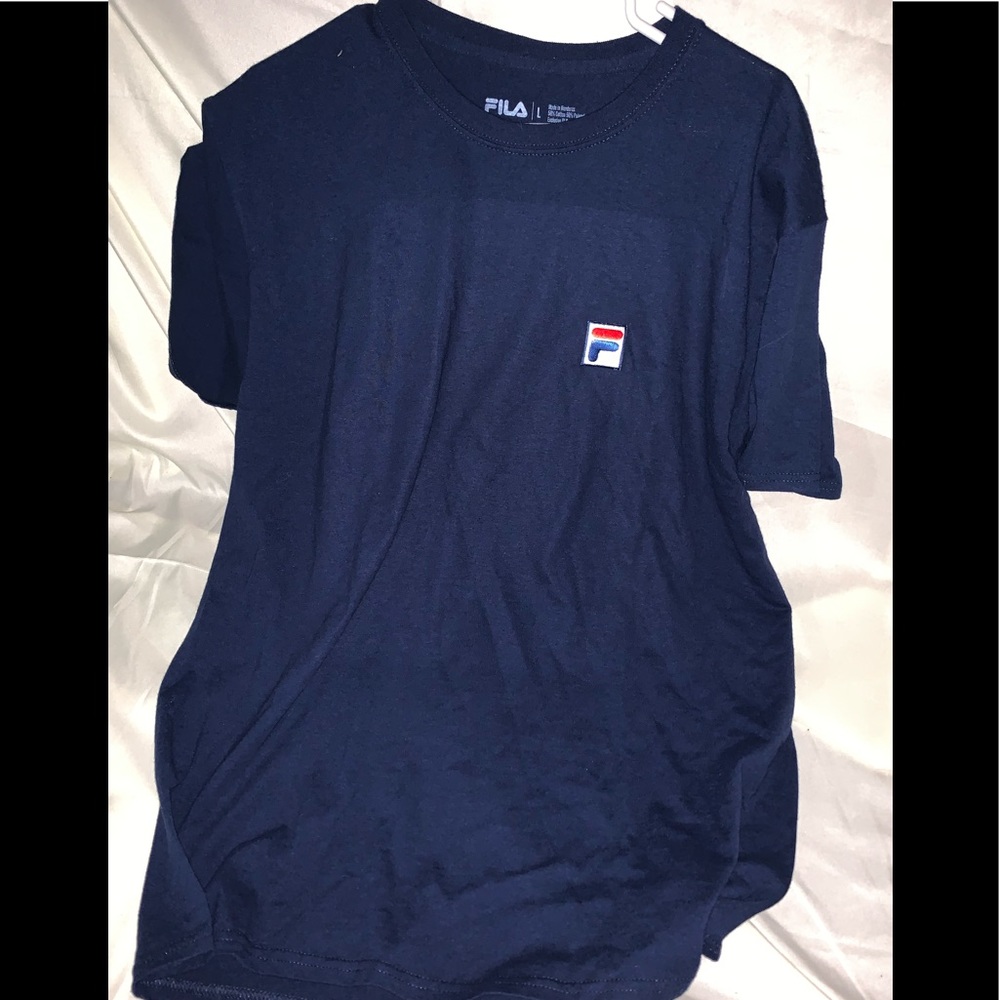 Vintage Fila navy blue cotton top size large